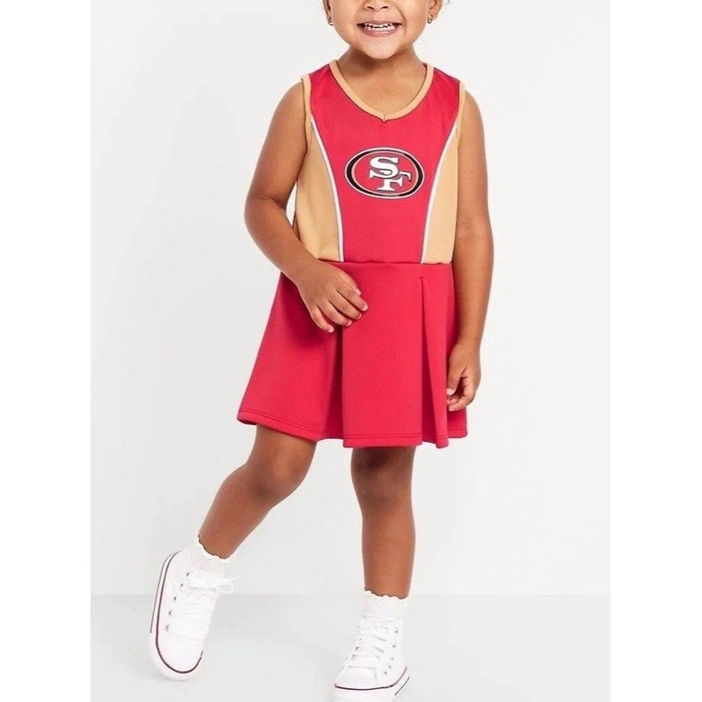 NFL San Francisco 49ers Toddler Girls Cheerleader Dress 5T NWT Game Day Outfit